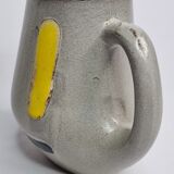 Ceramic pitcher signed Bresse in bright colors