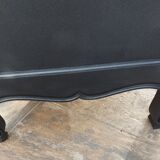Commode Louis XV laquée noir acier
