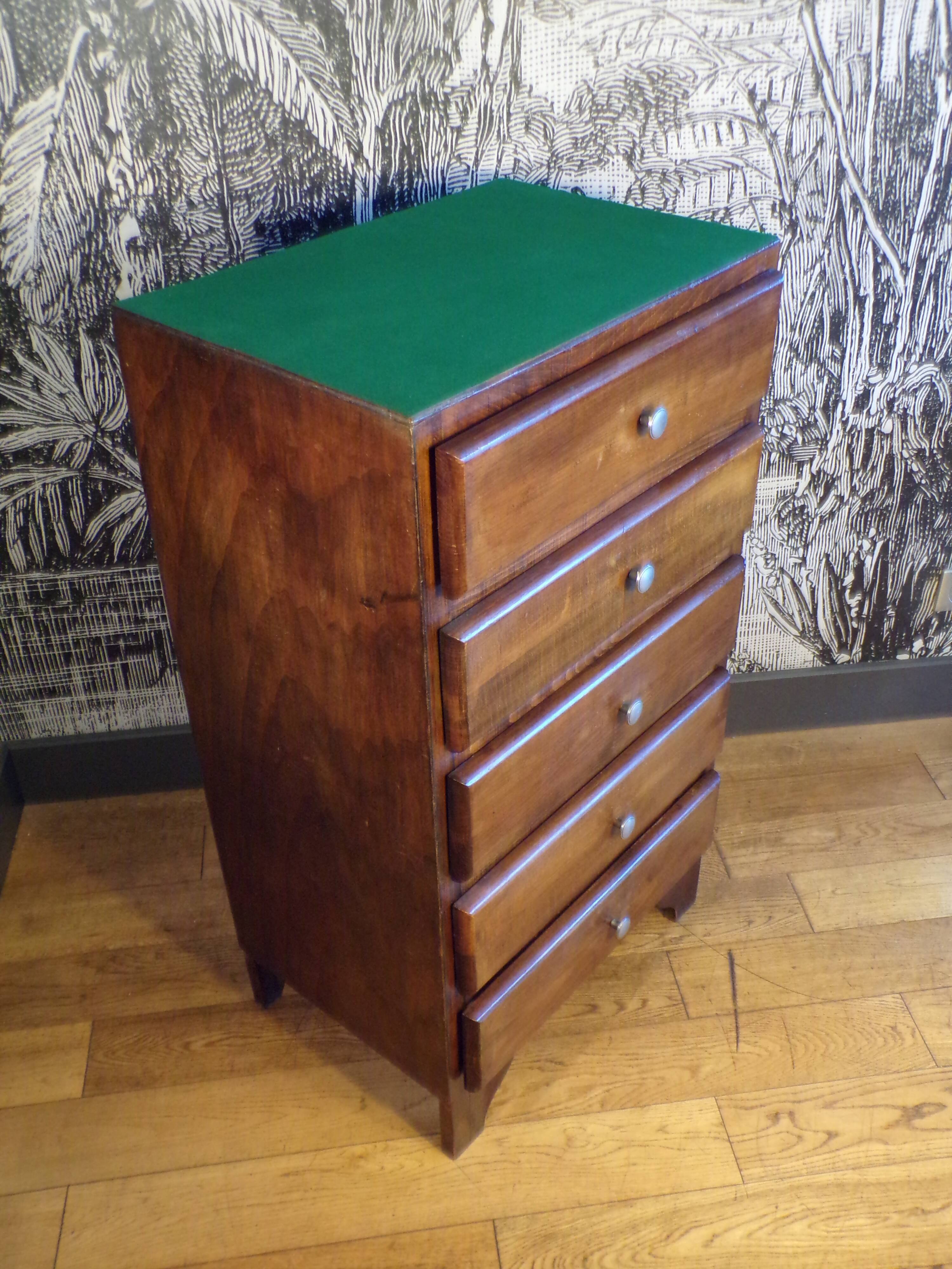 Vintage 5 drawer chest of drawers