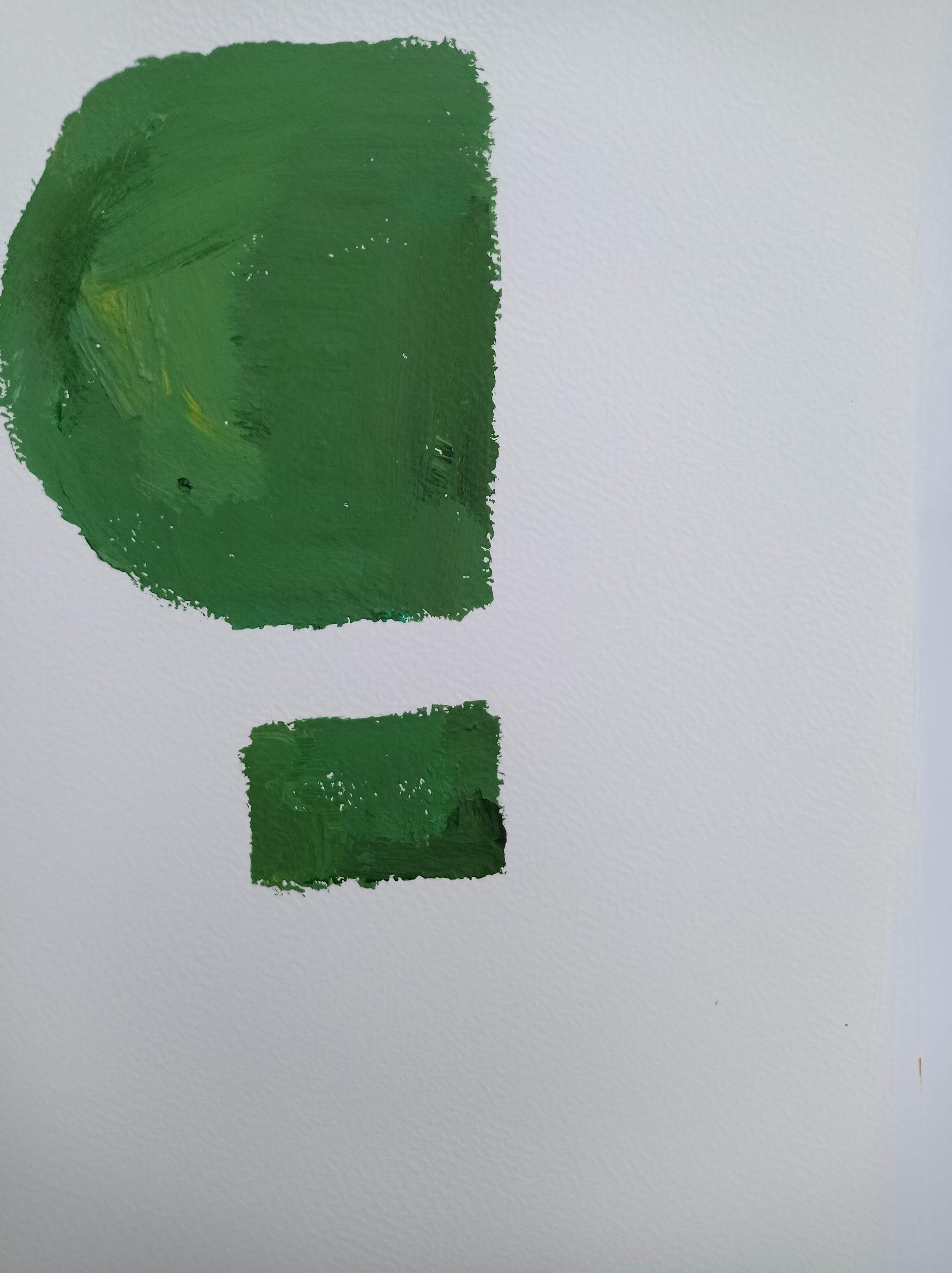 Green geometric minimalist painting