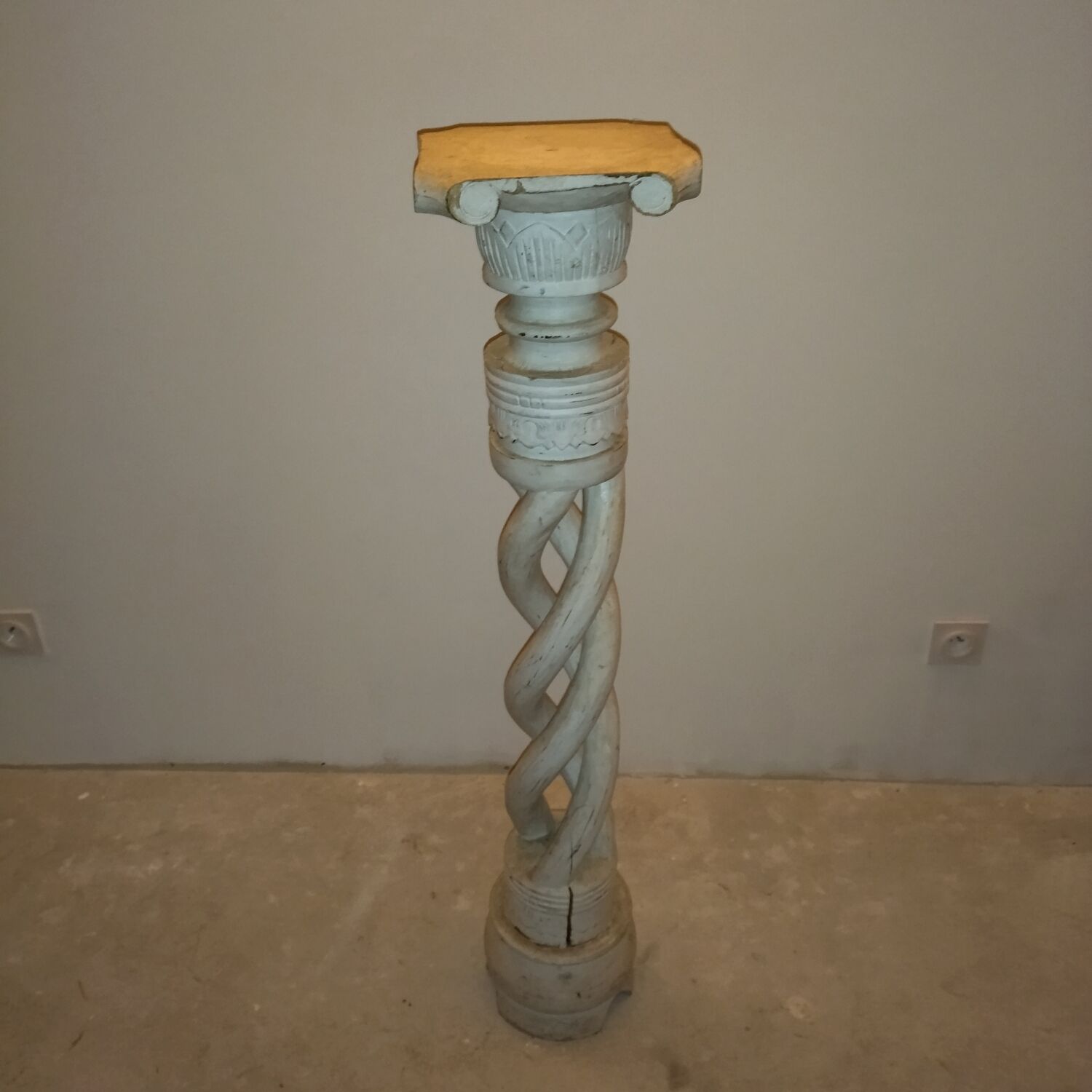 Carved wooden column