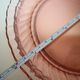 set of 6 Rosaline dessert plates in pink swirl glass