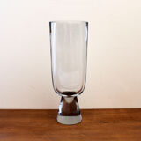 Vase sur pied en cristal verrerie suédoise