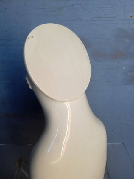 Buste vierge ceramique blanche / ecru ep 1950