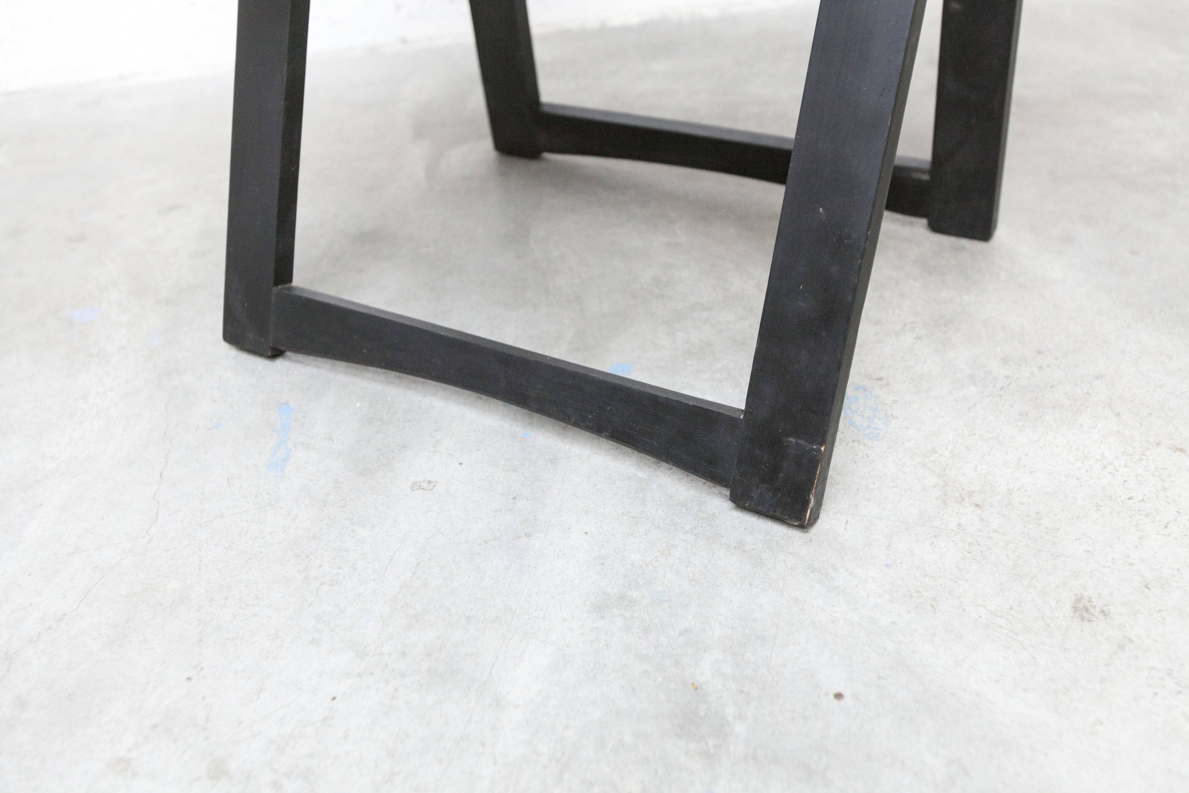 Chaise pliante Aldo Jacober pour Alberto Bazzani noire 1960 d'origine