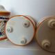 3 vintage spice jars