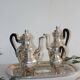 Silver-plated metal tea and coffee service in Empire style.