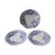Set of 3 dessert plates Terre de Fer U&C Sarreguemines model "Rubia" late nineteenth