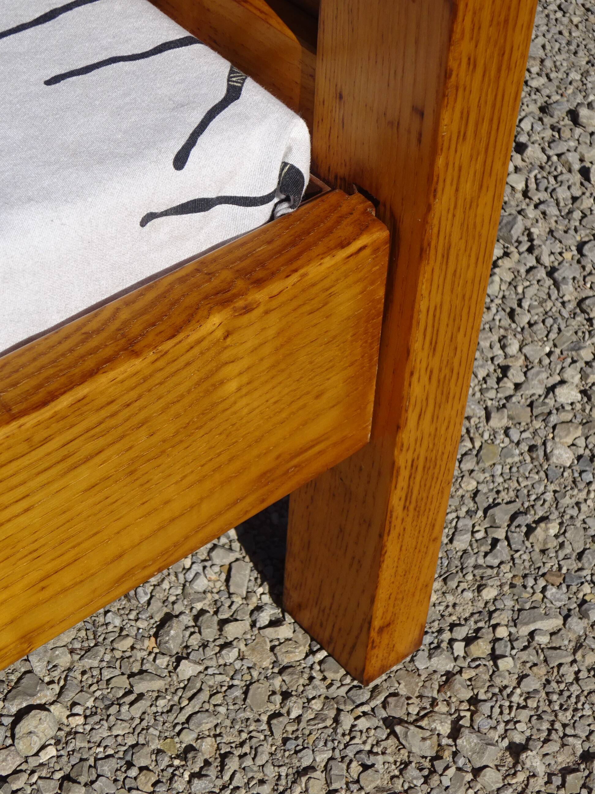 Solid oak bed, 1 place 90x190 cm