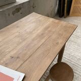 1950s oak butcher's farm table