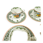 Set of 5 Coffee Cups and Saucers Villeroy & Boch "Alt Amsterdam" Vintage