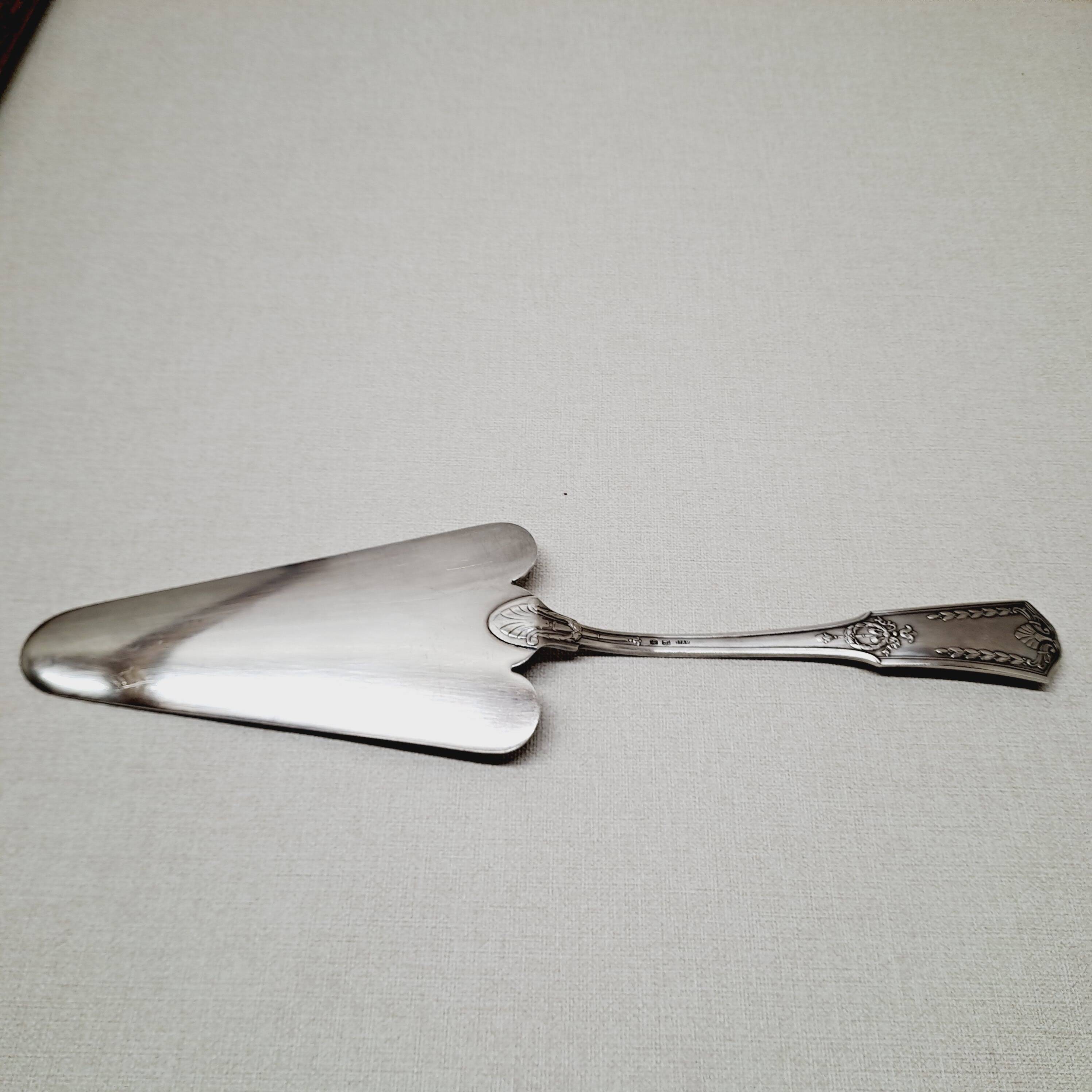 Silver metal cake server