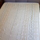 Old embroidery and crochet bedspread