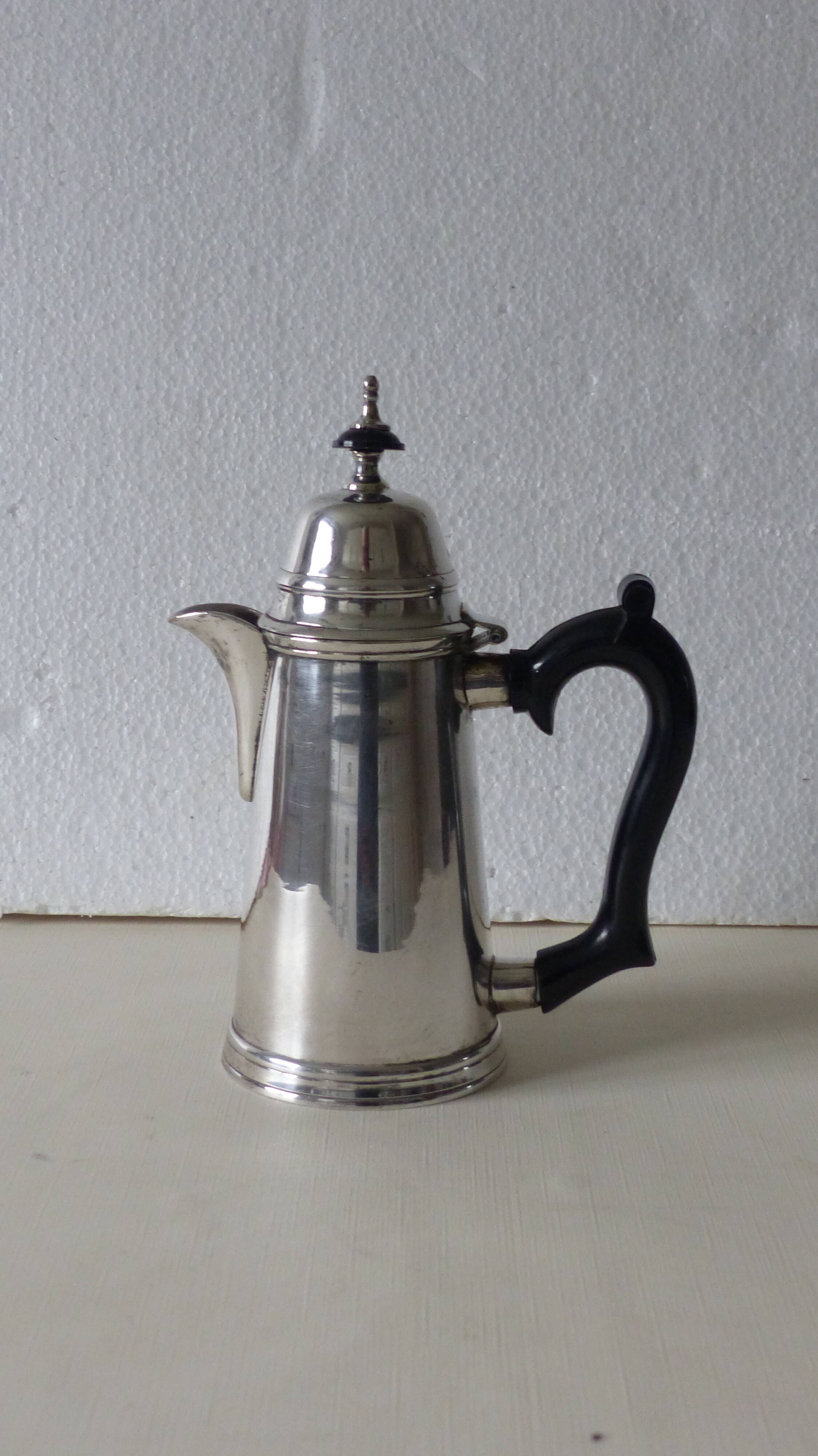 Silver-plated metal teapot