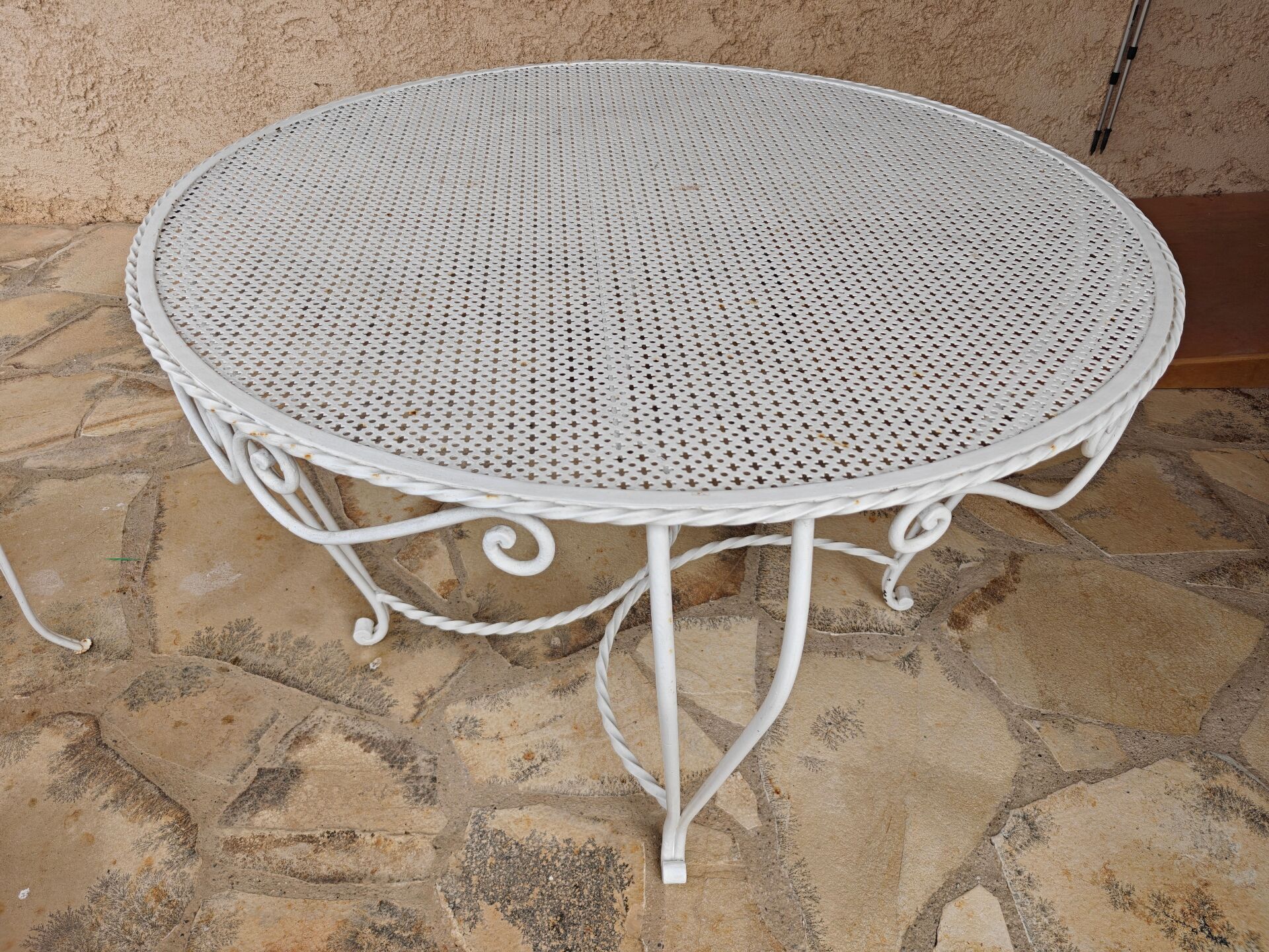 Mathieu Mategot salon de jardin 7 pièces fer forgé 1960