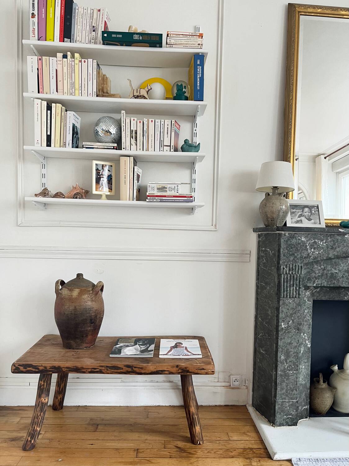 Brutalist wooden coffee table