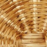 70s vintage wicker square basket