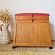 Vintage fisherman’s chest – Work stool with faux leather seat