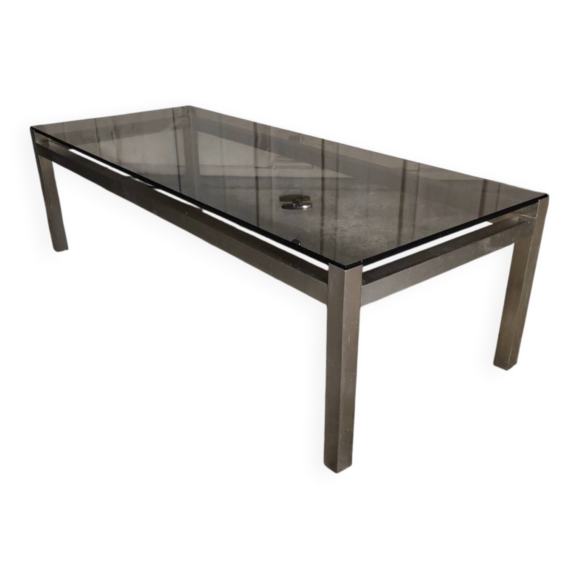 Glass and chrome table 1970