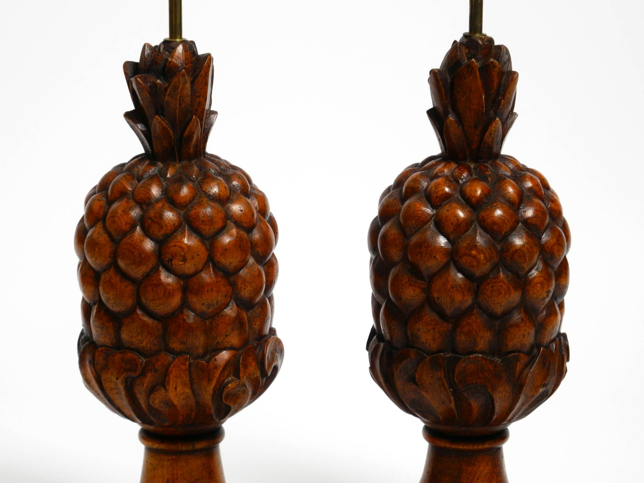 Pair of very decorative large Mid Century Modern "Pineapple" table lamps ma