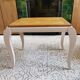 Table basse art déco relookée, pieds galbés