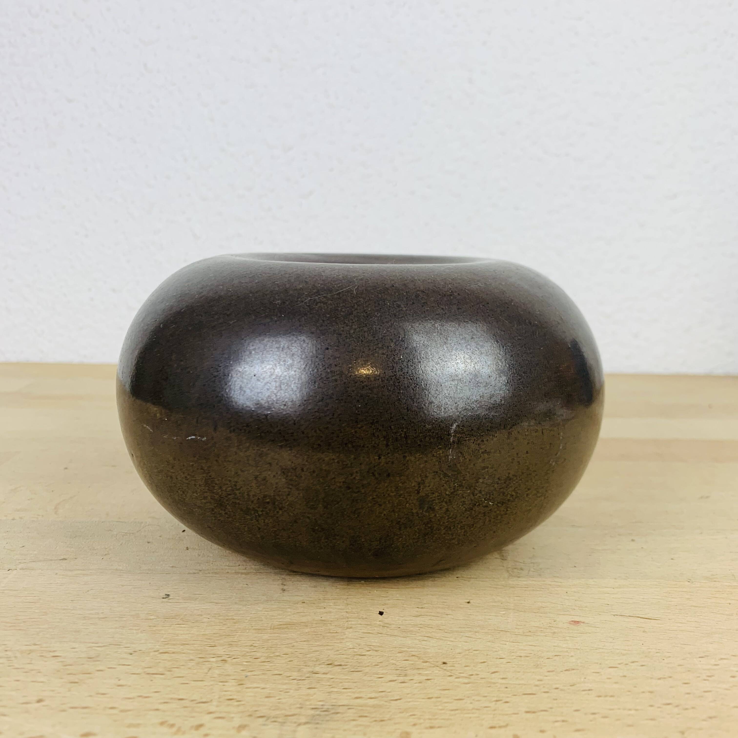 Vintage sandstone ball vase
