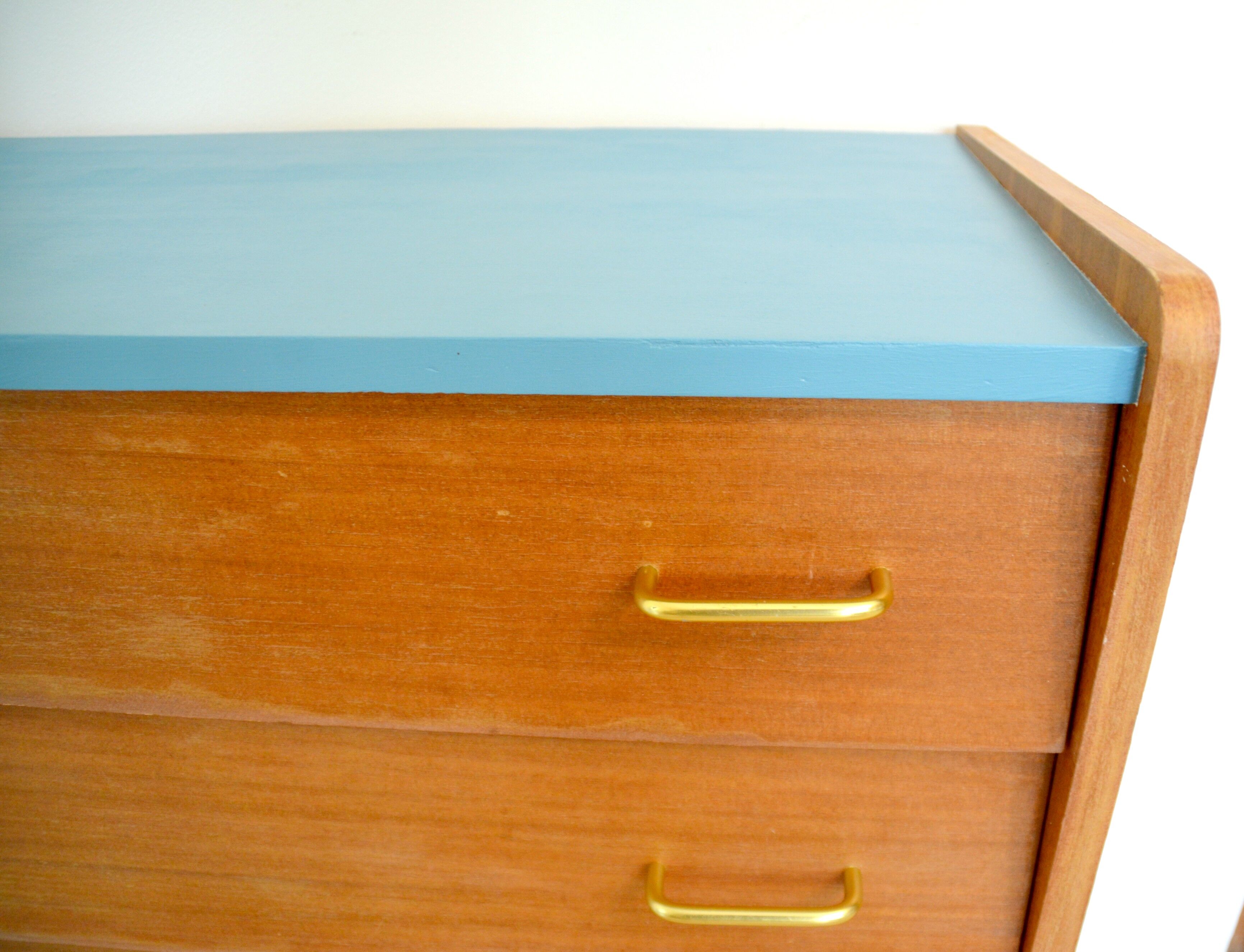 Vintage scandinavian style wooden dresser