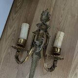Paire d'appliques en Bronze style Louis XVI