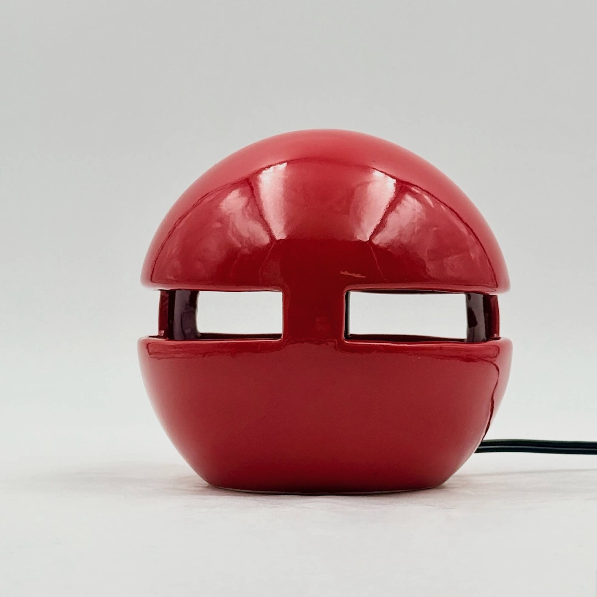 Red Space Age lamp in ceramic, Italy, 1970s.