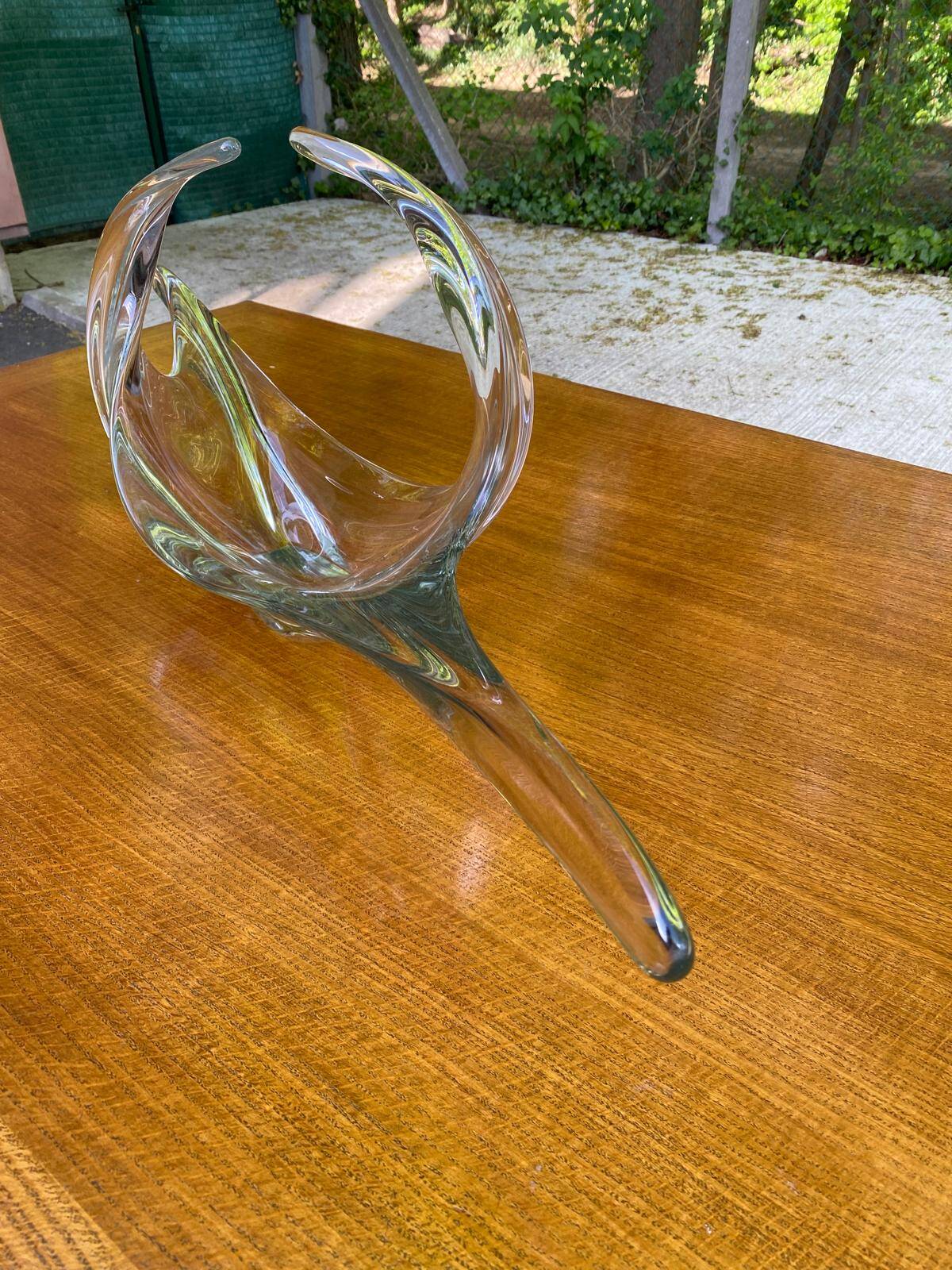 60s stretched crystal centrepiece fruit bowl