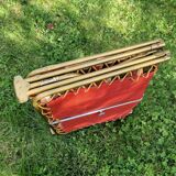 Extra bed, quilted sun lounger, Lafuma vintage 1970