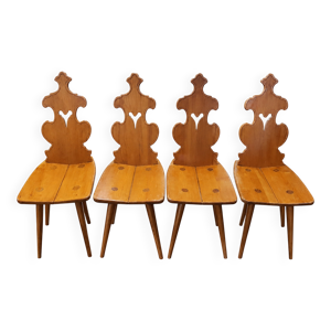 lot de 4 chaises Tyroliennes.