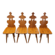 Lot de 4 chaises Tyroliennes.