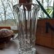 Clear cut glass vase