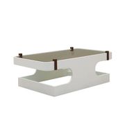 Glass coffee table, Italian design, 1970s, manufactured in Italy