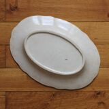 Oval ironstone dish with wheat and butterfly decoration, early 20th century
