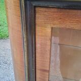 Art deco showcase in walnut and brass from the 30s