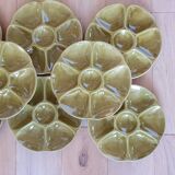 8 Gien oyster plates