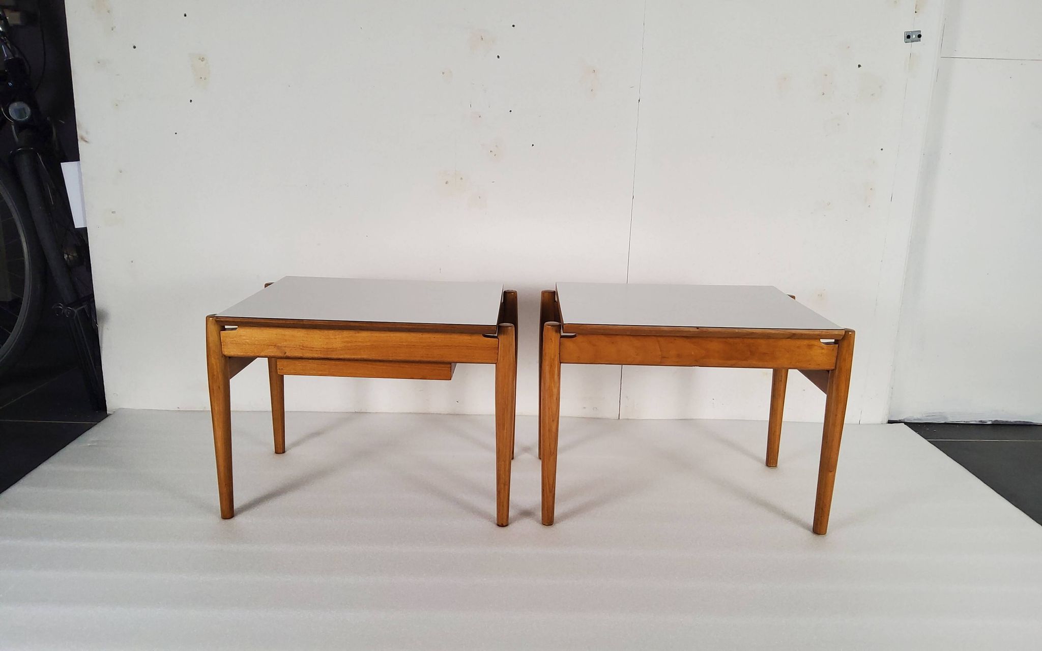 Wooden side table, Van Den Berghe-Pauvers, Belgium