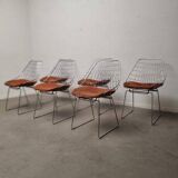 Set of six SM05 wire chairs by Cees Braakman for Pastoe, 1960s