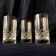 Set of 3 cross-cut crystal liqueur glasses