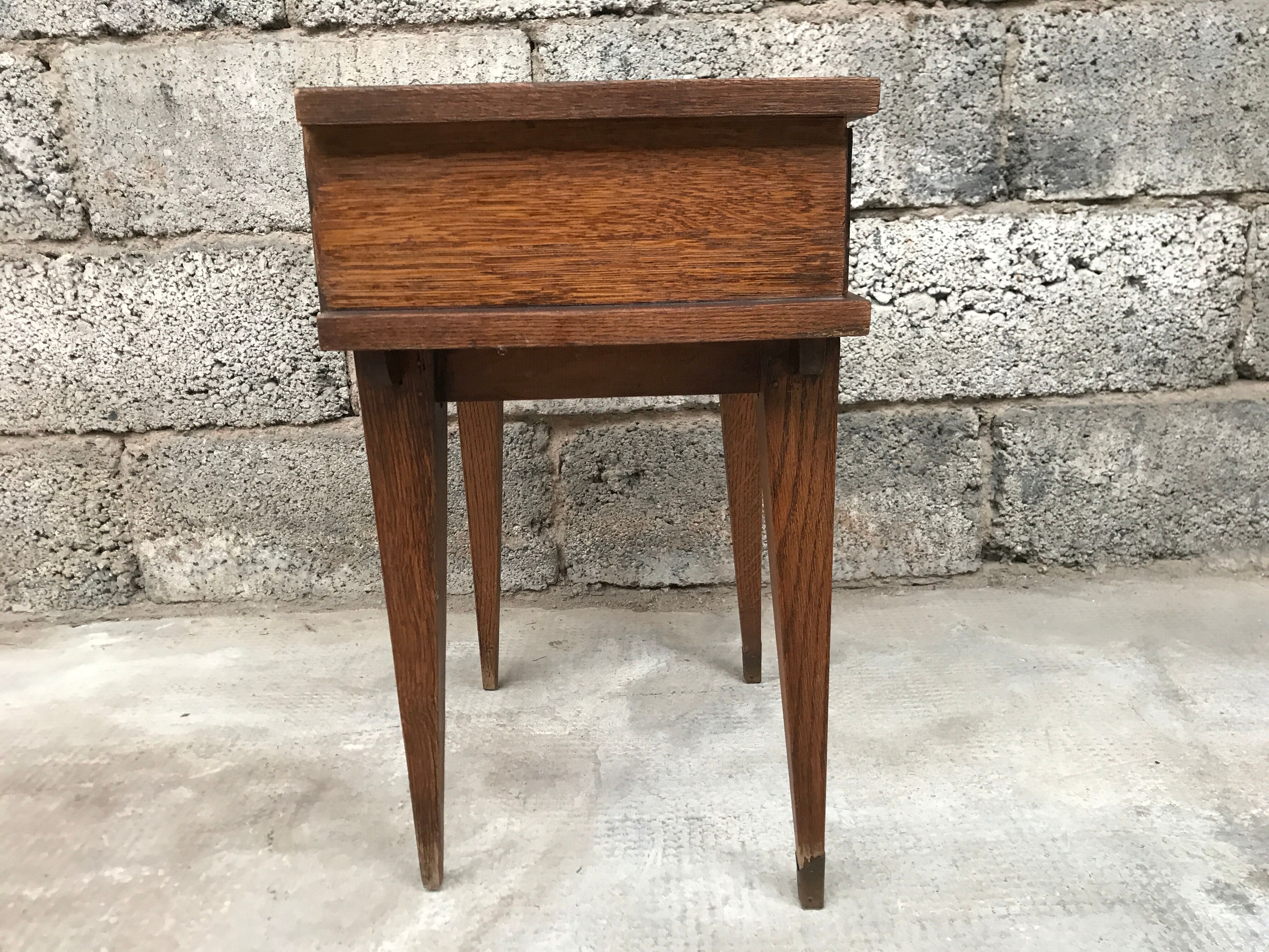 Bedside bedside table end of vintage 1950 vintage sofa - oak - retro bedside