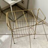 Vintage 1960s brass side table/magazine rack