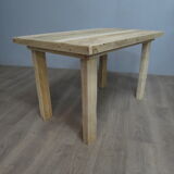 Raw farmhouse table in solid wood