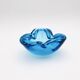 Murano Glass Pocket Vase Flavio Poli Sommerso Blue Aquamarine