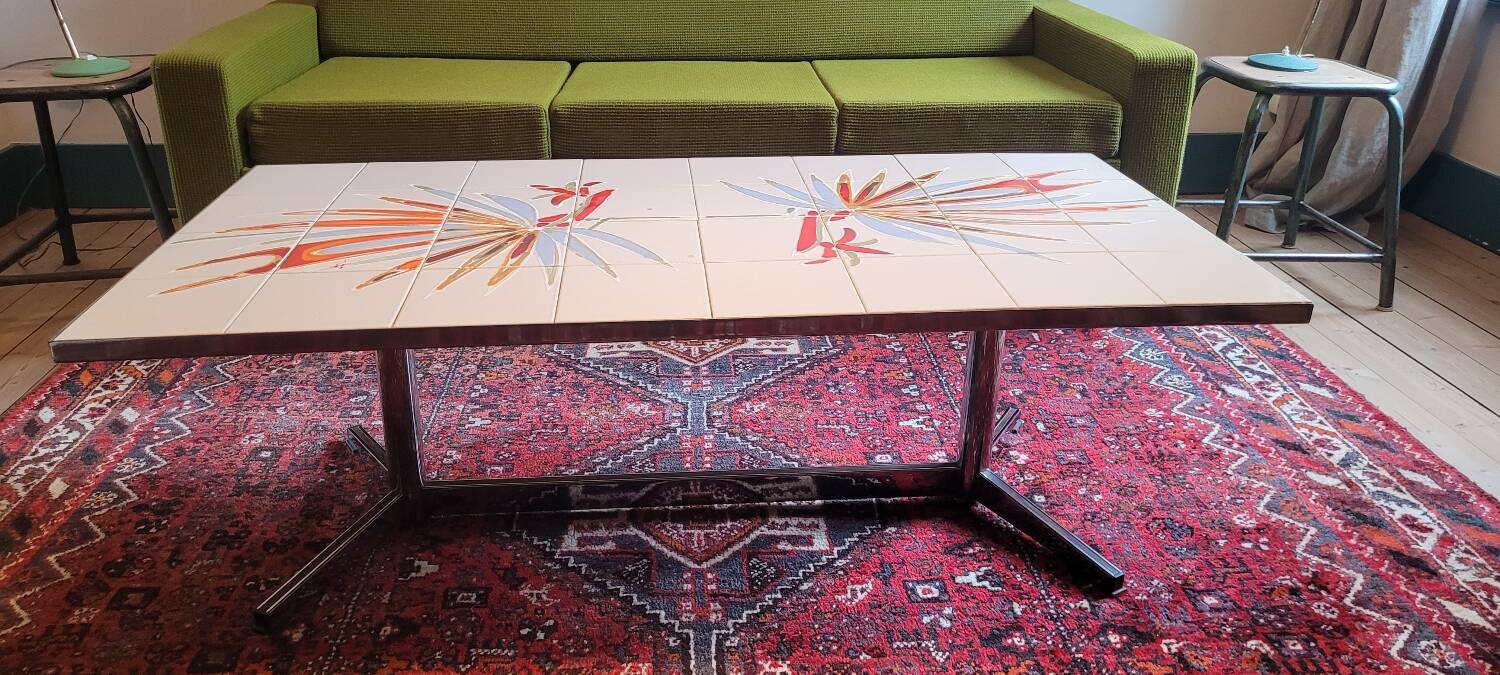 Vintage coffee table ADRI – decorative ceramic – 1960s/70s