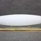 Art Deco brass and opaline glass wall light, Italy, 1940s