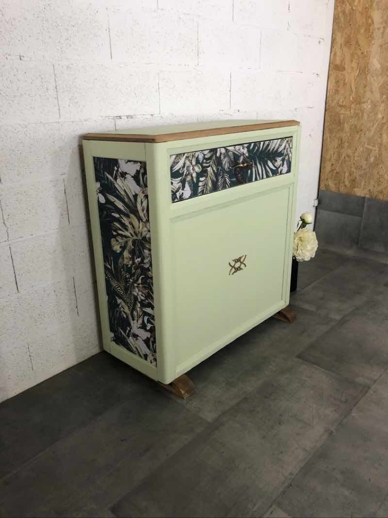 Vintage folding bed cabinet