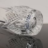 Lorraine cast crystal cylindrical vase with flared neck