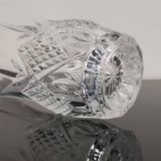 Vase cylindrique à col évasé en cristal moulé Lorraine